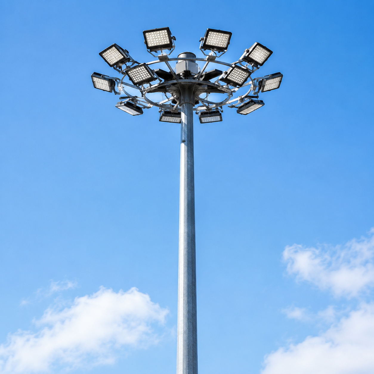 Solar High Mast Lighting Tower 16M